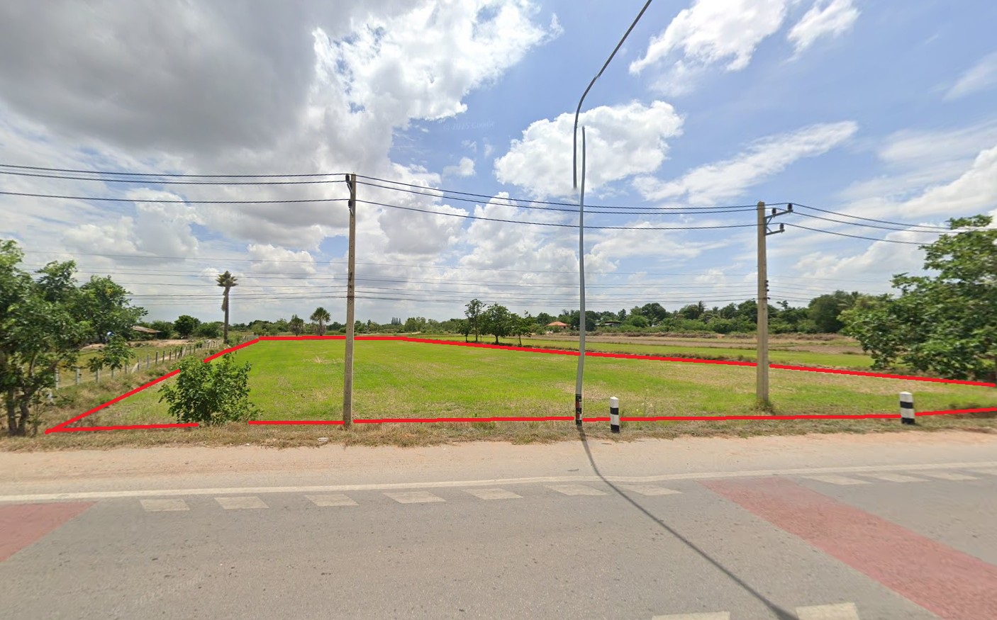 ที่ดินเปล่าอำเภอด่านขุนทด นครราชสีมา 4 ไร่ทำเลดี อยู่ติดถนน นม.3012