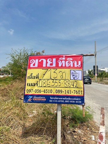 ขายที่ดิน  713 ตารางวา ซอยดิษพล   หลังโรบินสันชลบุรี   เมืองชลบุรี  ZT883
