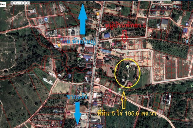 ให้เช่า/หานักลงทุนที่ดิน พร้อมสิ่งปลูกสร้าง เนื้อที่เกือบ 5 ไร่ครึ่ง (5-1-95) ห้วยใหญ่ ชลบุรี