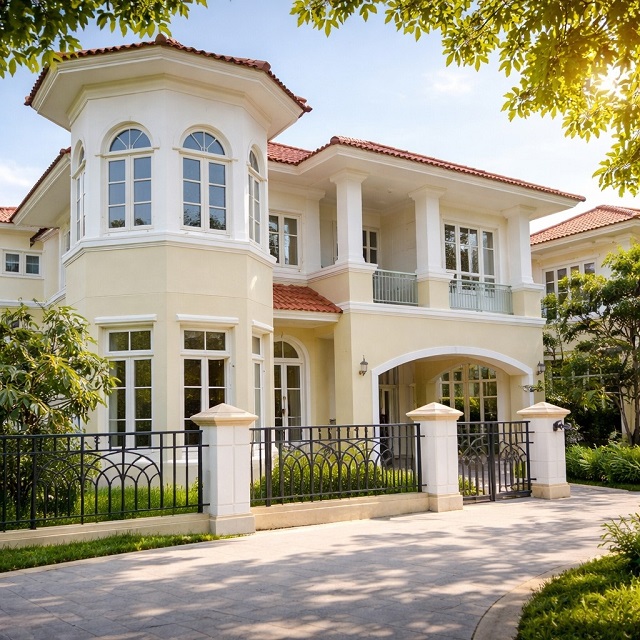 เฟอร์ครบ เช่าคฤหาสน์ รังสิต คลอง3 ภัสสร บ้านเดี่ยว 2 ชั้น ฟิวเจอร์ปาร์ครังสิต 5กม.4นอน เตียงครบ  ติดถนนรังสิต-นครนายก 260 ตร.ม.