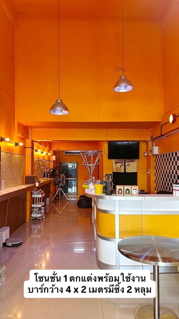 ไม่มีค่าเซ้ง! ถ.พระราม5 1.37กม. นครอินทร์  บนถ.ราชพฤกษ์ ให้เช่าอาคารพาณิชย์ 4.5ชั้น พร้อมดาดฟ้า 5นอน 280ตร.ม. ร้านกาแฟ MRT ไทรม้า 2.9 กม.