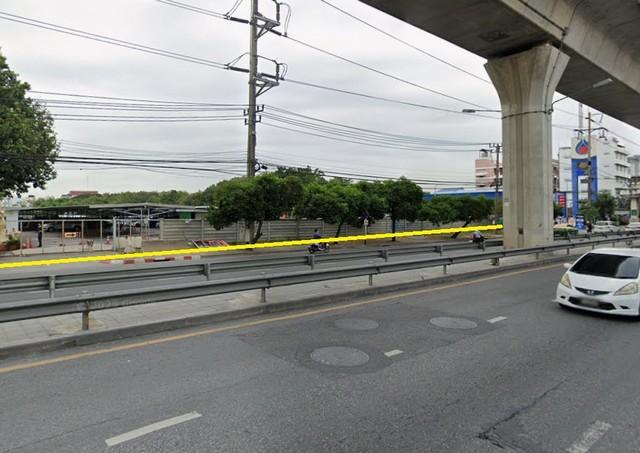 P1923 ให้เช่าที่ดิน 6 ไร่กว่า พร้อมพื้นคอนกรีตเป็นลานจอดรถ ริมถนนสุขุมวิทติดปั๊มน้ำมัน ปตท.จิฟฟี่สมุทรปราการ ใกล้ BTS โรงเรียนนายเรือ