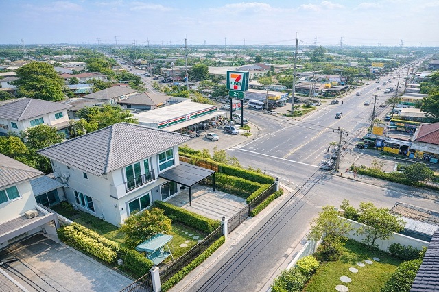 เช่าบ้านเดี่ยว  4 นอน 58ตร.ว.ใกล้ตลาดใหญ่ลำลูกกา บึงคำพร้อย 230 ตร.ม. วงแหวน-ลำลูกกาคลอง 6  3 น้ำ