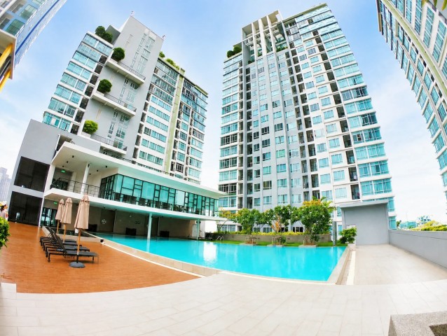 ให้เช่า คอนโด The Sky Sukhumvit  ห้องมุม 35 ตร.ม.  ชั้น 9 วิวโล่ง รับลมดี พร้อมเข้าอยู่ ใกล้ BTS อุดมสุข