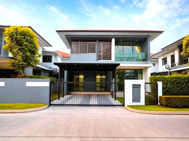 ให้เช่า #บ้านเดี่ยว  หมู่บ้านเศรษฐสิริ กรุงเทพกรีฑา  บ้านรีโทเวทใหม่ #ใกล้รรนานาชาติไบรท์ตัน  095-164-2956  AB
