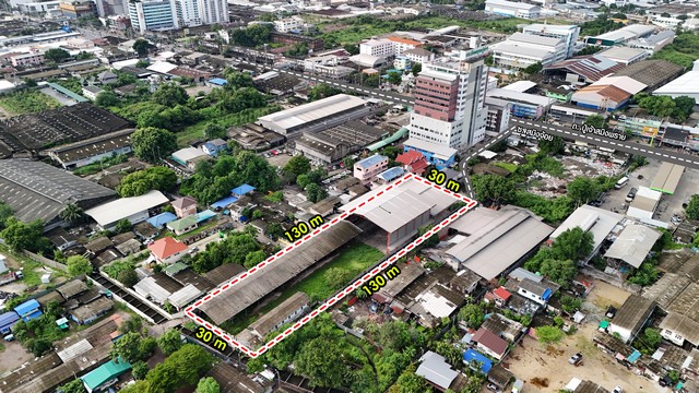 ที่ดินถนนปูเจ้าสมิงพราย พร้อมลานจอดรถและออฟฟิศ เนื้อที 986 ตารางวา