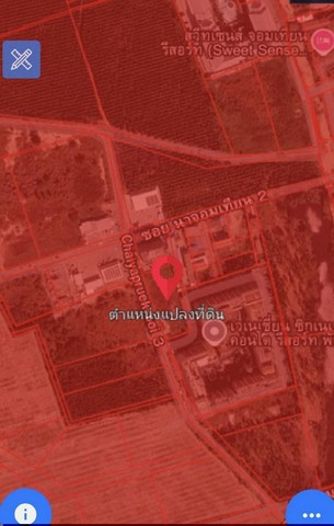 ขายที่ดินย่านจอมเทียนพัทยาชลบุรี เนื้อที่รวม 1 ไร่ 2 งาน 96 ตาราวา  ทำเลใกล้หาดเพียงประมาณ 500–700 เมตร