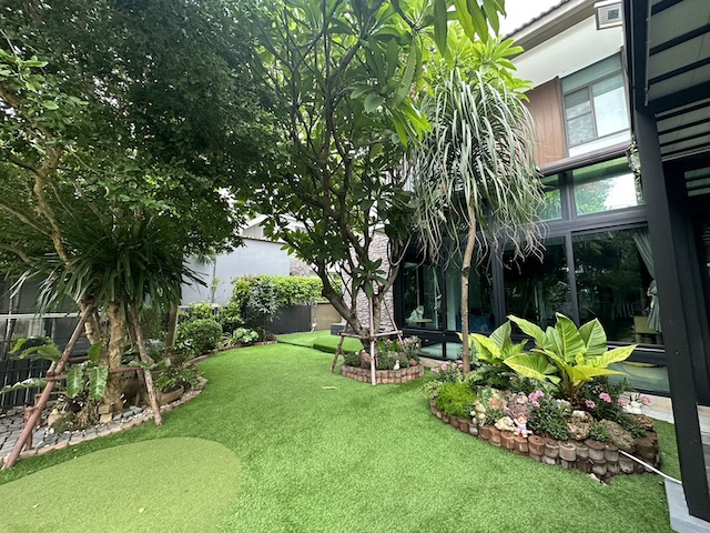 BH3934 ให้เช่าและขาย บ้านเดี่ยว มัณฑนา พระราม 9 กรุงเทพกรีฑา 7 บ้านหรู 350 ตร.ม 4 ห้องนอน 133.8 ตร.ว