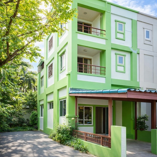 เดอะมอลล์ บางกะปิ 1.6 กม.ให้เช่าทาวน์โฮม 3ชั้น  4นอน MRTลาดพร้าว101 300ม.ฟังก์ชันครบ3 น้ำ ดาดฟ้า 2 จอดรถ   เดอะมอลล์ บางกะปิ 1.6 กม