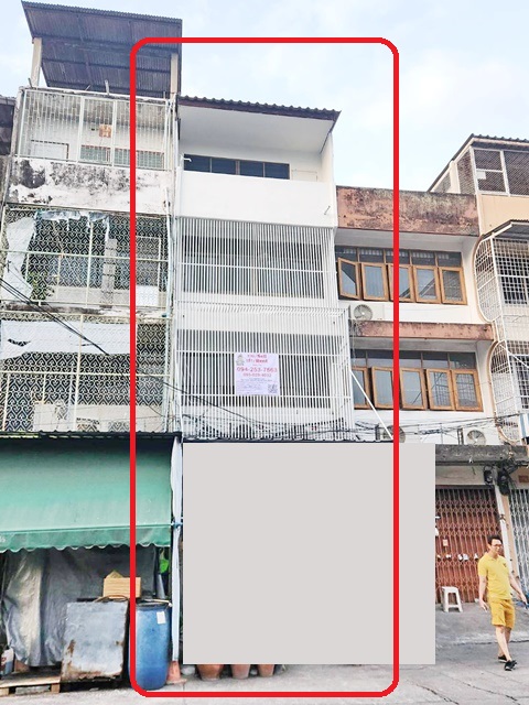 Hostel อาคารพาณิชย์ 4 ชั้น 6–8นอน 6น้ำ รัชดา ใกล้ MRTโชคชัย4 299ม.และ โรงพยาบาลเปาโลโชคชัย 4 900 ม. 20 ตร.ว. ย 252 ตร.ม.