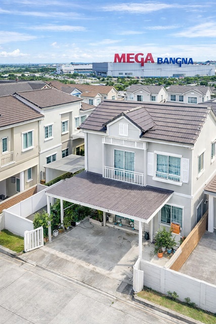 บางนา ตราด กม.10 เมกาบางนา 1 กม.บ้านเดี่ยว 2 ชั้น สไตล์ Modern Colonial 3 นอน 2 น้ำ 134 ตร.ม. IKEA บางนา