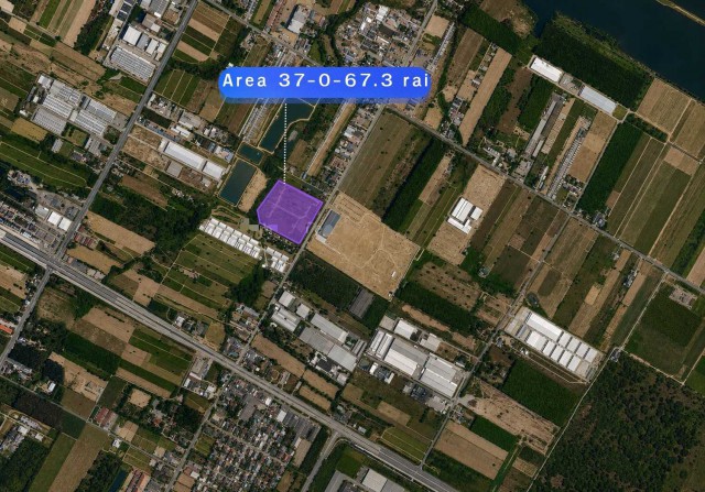 For Sale / ขาย ที่ดิน 37 ไร่ ผังสีม่วงลาย เขต EEC อ.นิคมพัฒนา จ.ระยอง    ตำบลมะขามคู่ นิคมพัฒนาระยอง