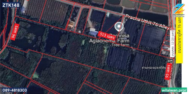 ขายที่ดิน 31 ไร่ 2 งาน 5 ตารางวา  ในซอยประชาอุทิศ 76 แยก 9 ทำเลศักยภาพ  เป็นย่านพักอาศัยที่ขยายตัวอย่างต่อเนื่อง   ZTK148