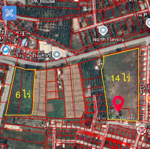 ขายที่ดิน 2 แปลง ใกล้กัน   มี 6 ไร่  และ  14 ไร่   อ. สันป่าตอง  ต.สันกลาง   เชียงใหม่