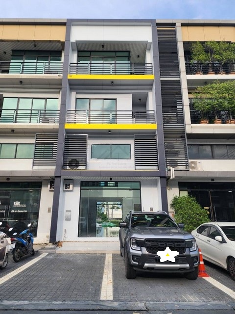 ให้เช่าโฮมออฟฟิศ 3.5 ชั้น 295 ตร.ม สไตล์โมเดิร์น โครงการ H-Cape Biz Sector อ่อนนุช สุขาภิบาล 2 ยูนิตหน้าโครงการ ติดถนนใหญ่ มีหน้าร้าน 2 ด้าน