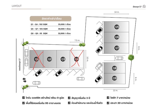 BST957 ให้เช่าโกดัง พร้อมออฟฟิศ สุขุมวิท 93 ใกล้ BTS บางจาก BTS อ่อนนุช 108 ตร.ม. จดทะเบียนบริษัทได้