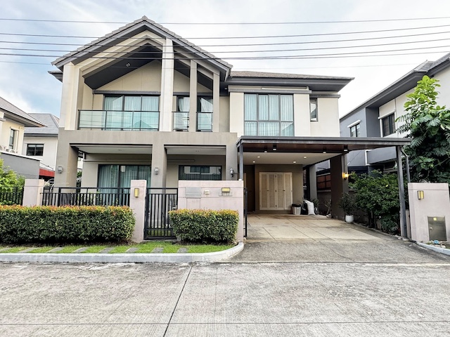 BH3930 ให้เช่าบ้านหรู Bangkok Boulevard Rama 9 กรุงเทพกรีฑา ใกล้สนามบินสุวรรณภูมิ รับต่างชาติและสัตว์เลี้ยง