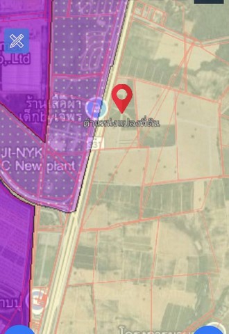 ให้เช่าที่ดินระยะยาวบ้านบึงชลบุรี ที่ดินติดถนน 331บ้านบึงชลบุรี ผังเหลืองเขต eec ชลบุรี เนื้อที่รวม  190-0-67 ไร่