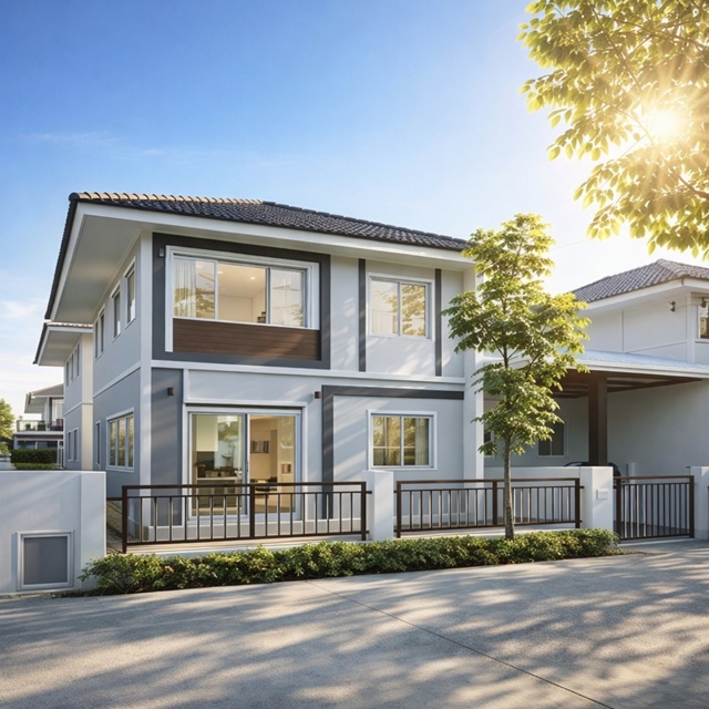 ตลาดบางพลีใหญ่ 2.4 กม. เช่าบ้าน2 ชั้น เทพารักษ์-ตำหรุ ถูกที่สุด ลลิล บ้านสวย 35ตร.วา. 141ตร.ม. 3นอน 2น้ำ