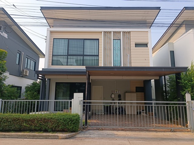 ขายถูกบ้านแฝด 2 ชั้น มบ. อีโค เฮ้าส์ รามอินทรา-ลำลูกกา ขนาด 35.31 ตรว. 3 นอน 3 น้ำ บ้านสวย  บ้านเปล่า ใกล้รถไฟฟ้าสายสีแดง กับ สายสีเขียว