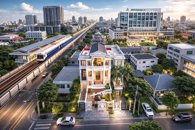 ใกล้ BTSอารีย์ 800ม. ให้เช่าทาวน์เฮาส์ 4 ชั้น 3นอน 4น้ำ 19 ตร.วา. 300 ตร.ม. ทำเลศักยภาพย่านอารีย์ พระราม 6 รพ.รามาธิบดี 900 ม.