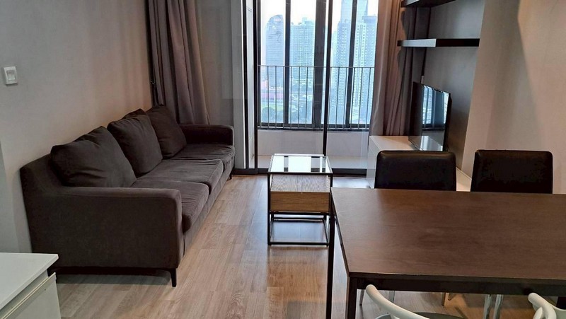 For Rent Ideo Mobi Rama9 2 bed 2bath size 55 sqm 26th Floor Fully Furnished closed to MRT RAMA9