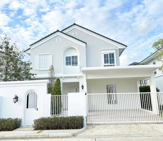 LV53440 ให้เช่า บ้านเดี่ยว ชัยพฤกษ์ บางนา กม.15 บ้านติดสวนส่วนกลาง ใกล้ Mega Bangna