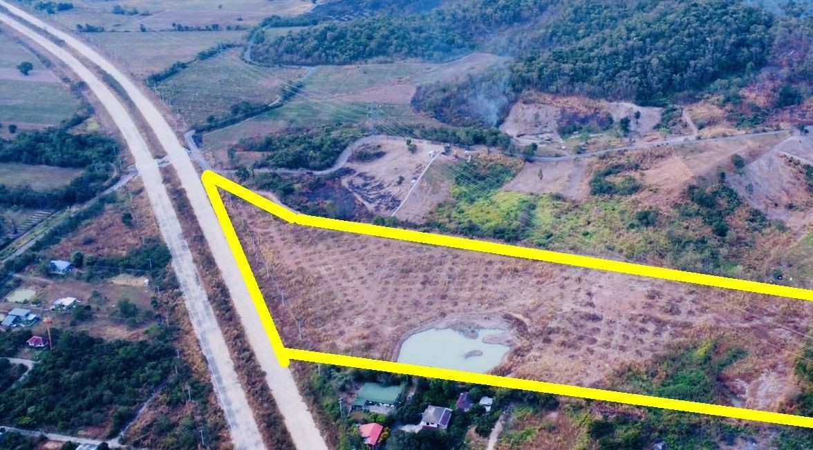 ขายที่ดินเปล่า 25 ไร่ หน้ากว่าง 300 เมตร ติดถนนมอเตอร์เวย์ M6 โคราช