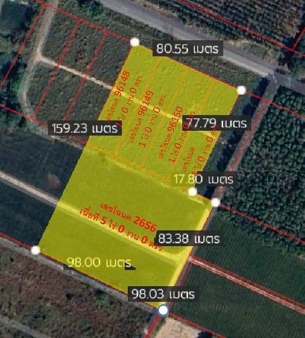 ขายที่ดินนิคมพัฒนาระยอง ขายที่ดินระยองทำเลดีเนื้อที่ 9 ไร่ พิกัด ซอย 13 สาย 7 อ.นิคมพัฒนา จ.ระยอง ผัง สีม่วงลาย