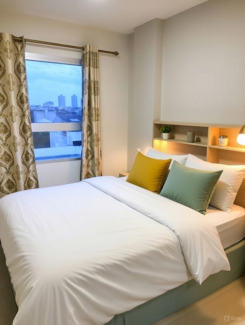 ตลาดกลางแฮปปี้แลนด์ 400 ม. MRT บางกะปิ 200 ม.ให้เช่าคอนโด แอสปาย ลาดพร้าว 113 ชั้น7 พร้อมเฟอร์ฯ 1นอน ตะวันนา 300 ม.