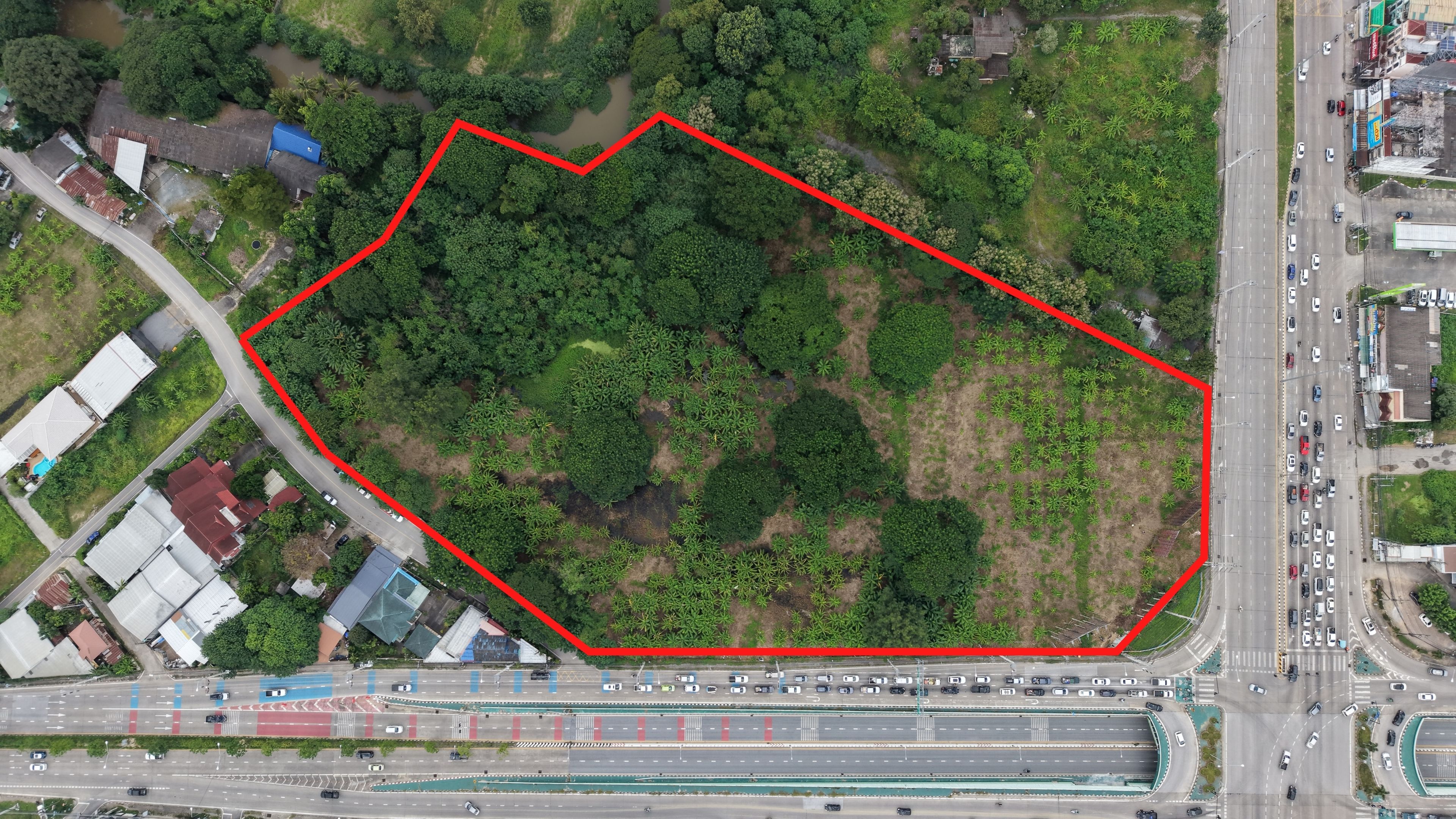 ที่ดินหัวมุมสี่แยกขนาดยักษ์ พร้อมศักยภาพระดับเมกะโปรเจกต์ สี่แยกแม่คาวสะอาดใส