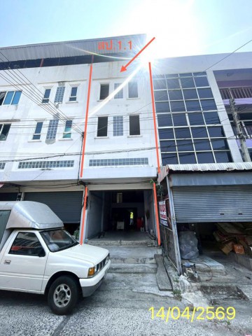ขายอาคารพาณิชย์ปทุมธานี 3 ชั้น มีชั้นลอยและดาดฟ้า  โครงการ ตลาดพรธิสาร (คลอง 10)  อำเภอธัญบุรี