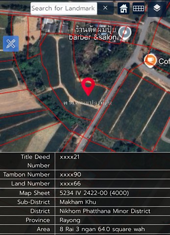 ขายที่ดินนิคมพัฒนาระยอง ขายที่ดินสวยระยอง  เนื้อที่ 9-3-67ไร่  พร้อมโอน