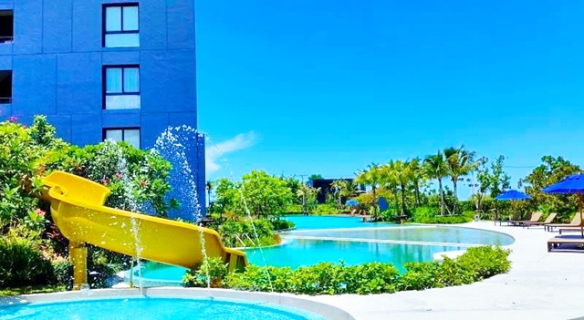 บ้านทิวทะเล บลูแซฟไฟร์ชะอำเอทีวีปาร์ค ให้เช่าคอนโด ชั้น 9 1 นอน 1 น้ำ  ตกแต่งเฟอร์ฯครบ 37  ตร.ม.