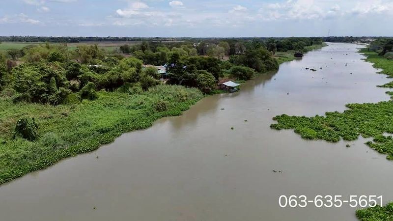 ขายที่ดินริมแม่น้ำน้อย อยุธยา ต.แคตก อ.บางไทร จ.พระนครศรีอยุธยา ที่ดินสวยๆ เหมาะสำหลับปลูกบ้านพักตากอากาศริมน้ำ