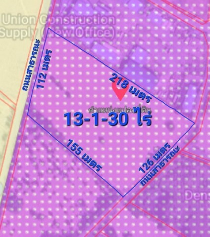 ขายที่ดินผังม่วงศรีราชาชลบุรี ขายที่ดินศรีราชาพื้นที่ 13-1-30 ไร่ ศรีราชาชลบุรี พื้นที่สีม่วง