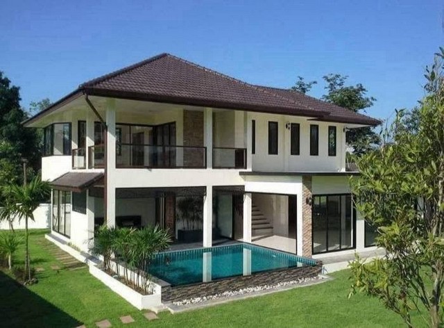 บ้านเดี่ยวบนที่ดินใหญ่เกือบ บรรยากาศร่มรื่น น้ำไม่ท่วม ดอยสะเก็ด