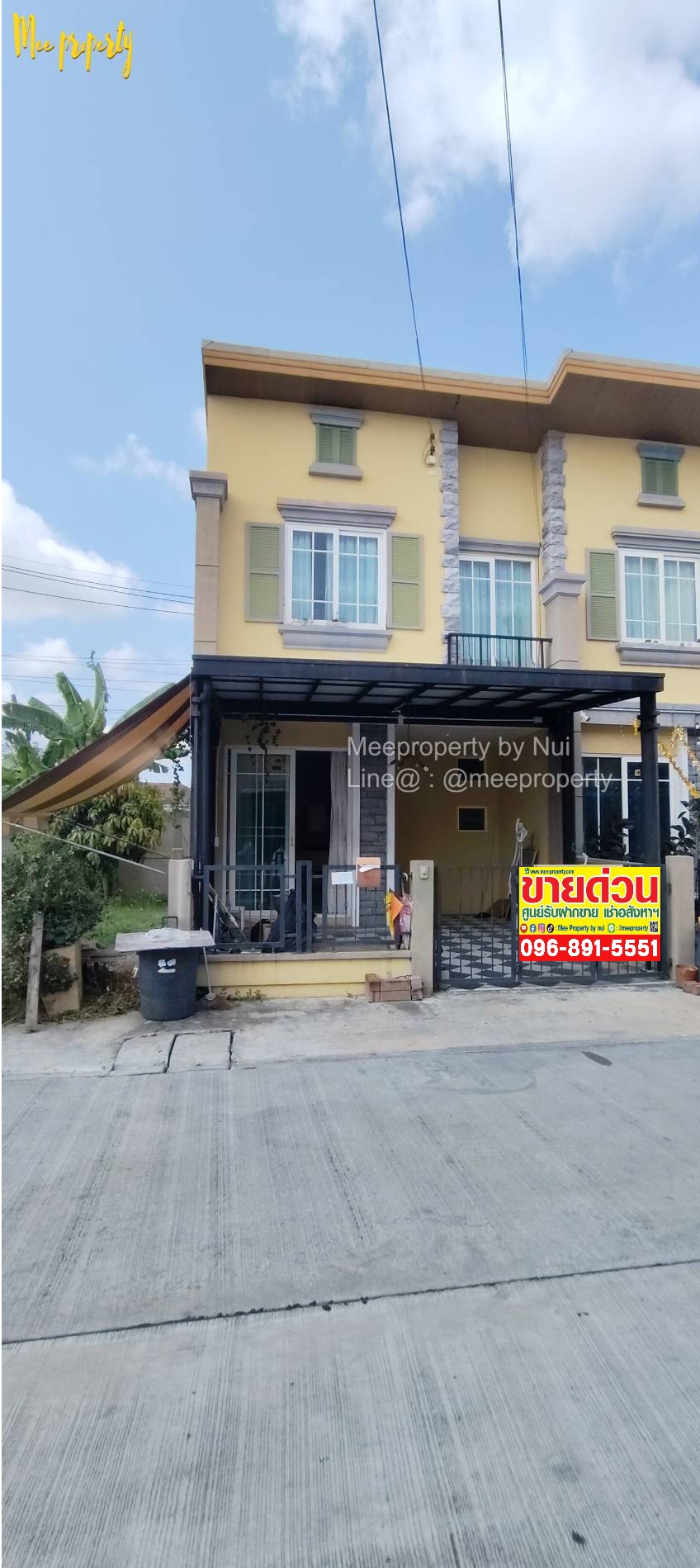 ขาย/เช่า ทาวน์โฮม 2 ชั้น ! #แปลงมุม หมู่บ้านโกลเด้นทาวน์ 3 (สุขสวัสดิ์-พุทธบูชา) เนื้อที่: 16.9 ตร.ว. พื้นที่ใช้สอย: 96 ตร.ม. ME-256