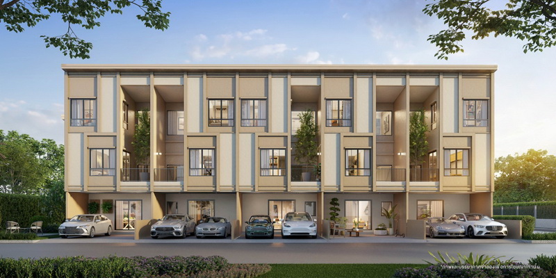 รอยัลลาดกระบังกอล์ฟ จอดรถ2-3คัน ทาวน์โฮม 3 ชั้น กว้าง 5.5 เมตร 3-4นอน 4 น้ำ ARL ลาดกระบัง 900 ม. 20 ตร.ว. 240 ตร.ม.  สุวรรณภูมิ