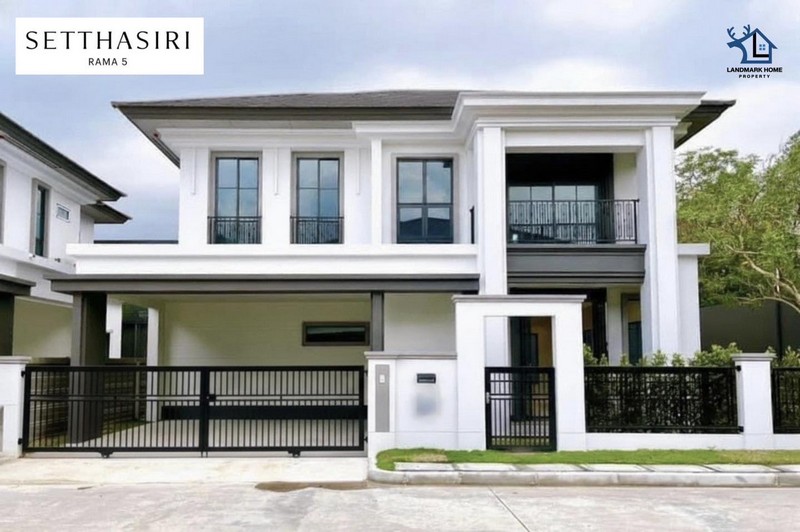 lN-075 ขายบ้านเดี่ยว 2 ชั้น มบ.เศรษฐสิริ พระราม5 เนื้อที่ 54.8 ตรว 4 นอน 4 น้ำ แถมเฟอร์ฯบิ้วอินทั้งหลัง